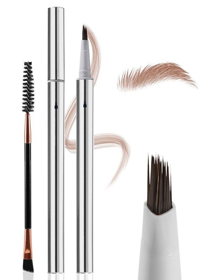 Boobeen 2PCS Wild Liquid Brow Pen, Microblading Natural Eyebrow Pencil with Spiral Brush, Ultra-Precise Tips for Hair-Like Makeup with Brush, Waterproof & Lasts All Day - Image 1